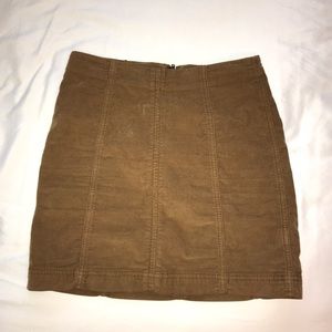 Free people tight brown skirt